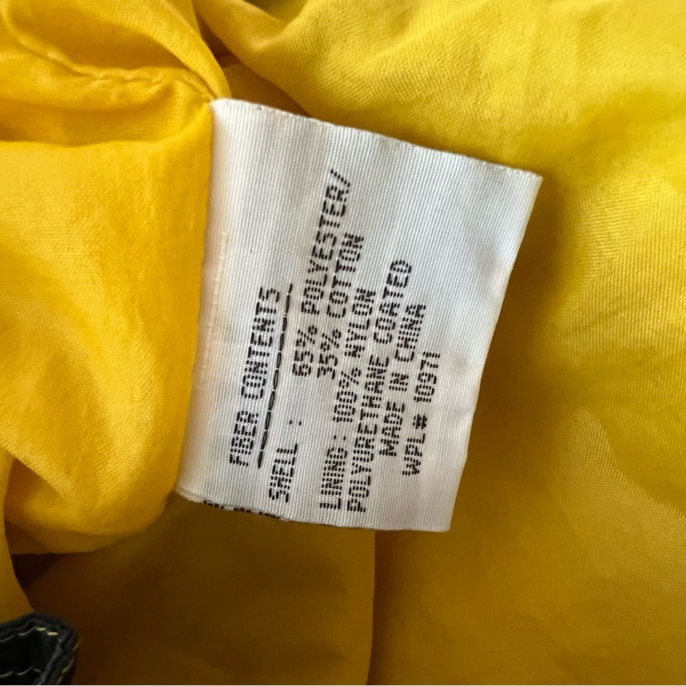 Vintage 90s Braetan Yellow Nautical Sailing Jacket Windbreaker Elbow Patch Men S - Picture 8 of 12